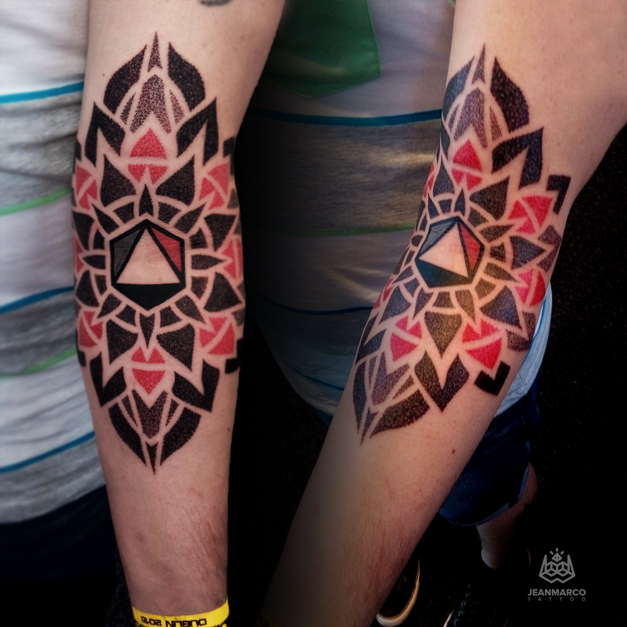Triangle Minimalist Dotwork Tattoo Design – Tattoos Wizard Designs